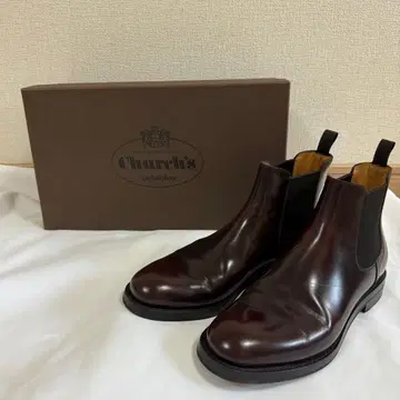 Church's 다크 브라운 사이드 고어 부츠
