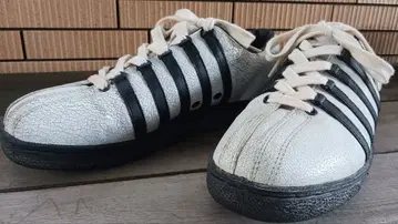 K-SWISS 스니커즈 화이트/블랙/크랙 가죽/레어/진품/