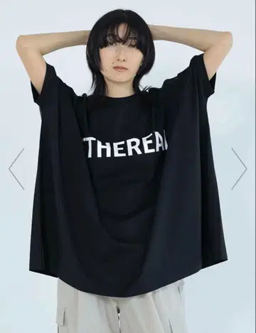 LASUD (라슈드) 오버 사이즈 2WAY 로고 박스 티셔츠 야마다야