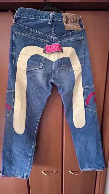 에비수 EVISU 갈매기 페인트 데님 팬츠