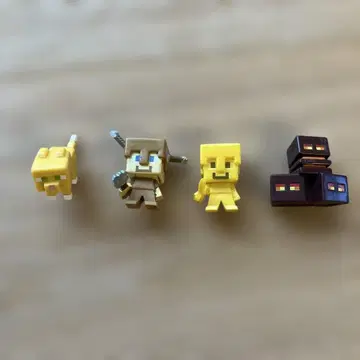 마인크래프트 미니 피규어 4개 세트 레어 보물 시리즈 레드