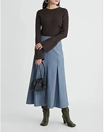 Mila Owen 레더라이크 내로우 롱 스커트