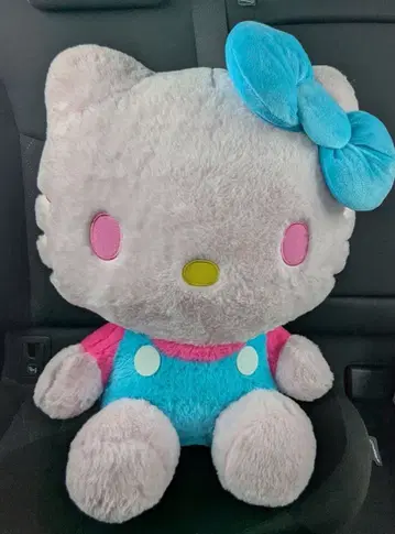 헬로키티 큰 봉제 인형 오버롤 핑크와 하늘색 인형 GJ