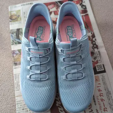 SKECHERS SLIP-INS 라이트 블루 스니커즈