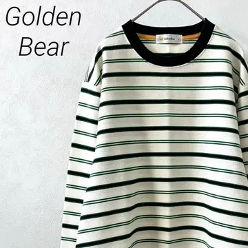 Golden Bear 티셔츠 긴팔 크루넥 보더 빅