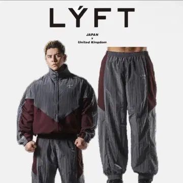 LYFT 나일론 자켓 팬츠 세트 그레이/버건디