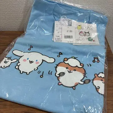 익일 배송 미사용 나가노 x 산리오 T셔츠 블루 L 사이즈