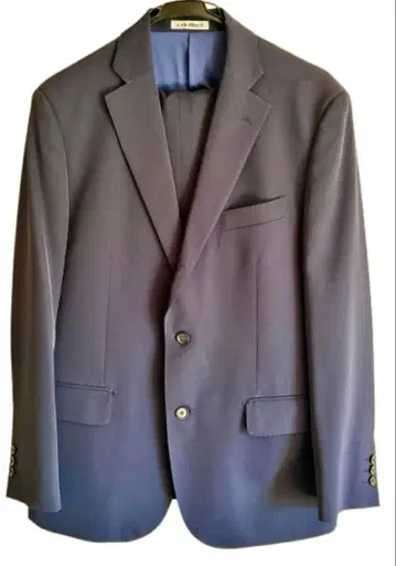 네이비 비즈니스 정장 싱글 브레스