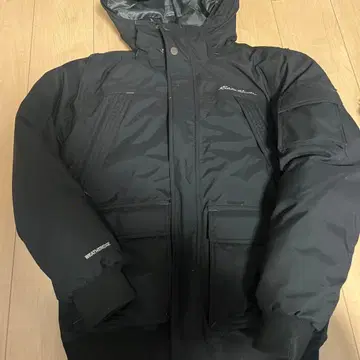 Eddie Bauer 후드 부착 다운 자켓 블랙 새상품급