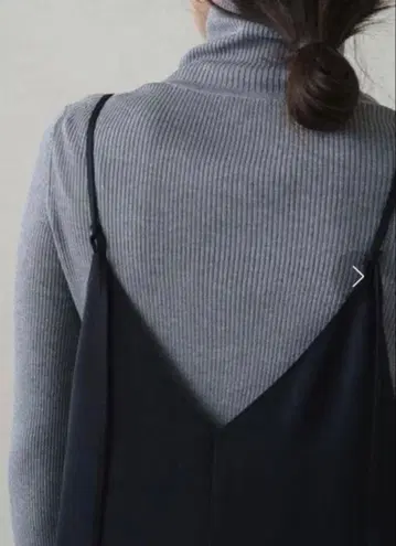 라운지 드레스 BASIC 터틀 니트 그레이