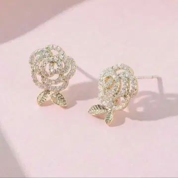 액세서리 귀걸이 섬세한 로맨틱 샤이닝 꽃 로즈