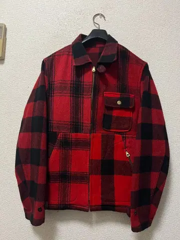 아르테포베라 버팔로 체크 멜톤 자켓 /L 빈티지