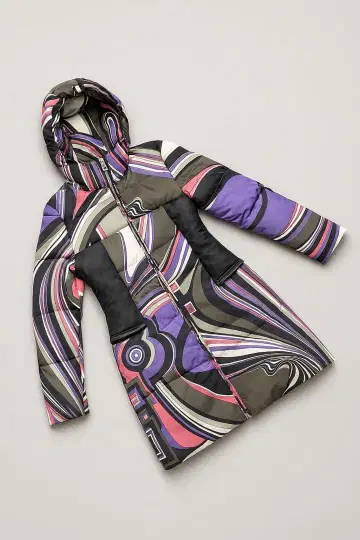 에밀리오 푸치 다운 코트 램 가죽 40