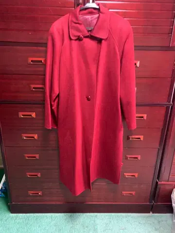 캐시미어 100% 빨간색 롱 코트 PEONY