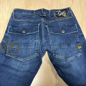 지스타 96 롤 데님 팬츠