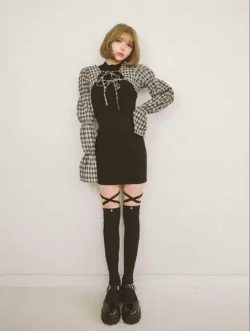 Darich 셔링 볼레로 미니 원피스 BLK