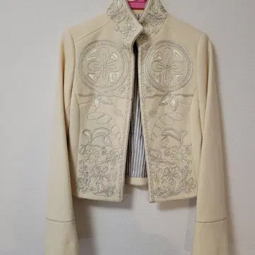 로이스크레용 Lois CRAYON 자수 노카라 나폴레옹 자켓