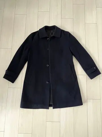 중고 HIROKO KOSHINO 스텐카라 코트 M 겨울 상품 네이비