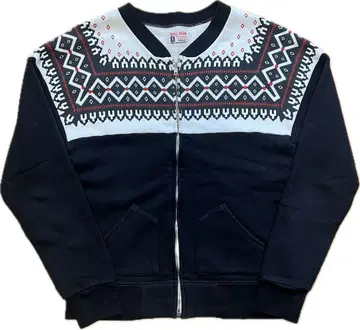 PRINTED SNOW PATTERN Zip SWEATSHIRT