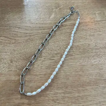 PLST 실버 펄 목걸이