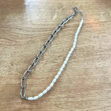 PLST 실버 펄 목걸이