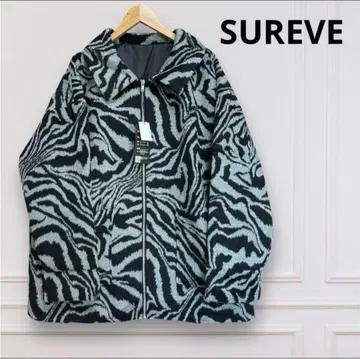 여성용 SUREVE 제브라 패턴 아우터