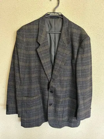 [ 새상품급 ] ungaro 울 자켓 그레이 계열 체크 3L