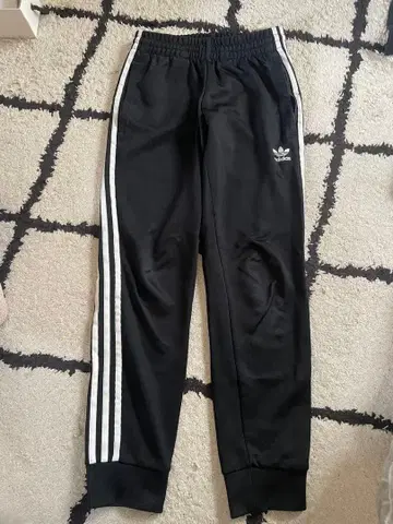 adidas 블랙 3선 라인 팬츠 XS