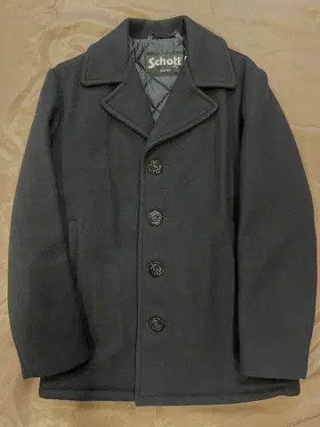 Schott 싱글 피코트 네이비 36