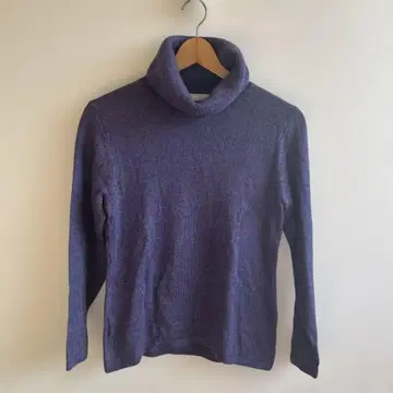 LB 퍼플 터틀넥 스웨터 여성용 알파카 100% M