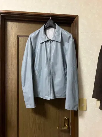 질 샌더 가죽 자켓 집업 블루종