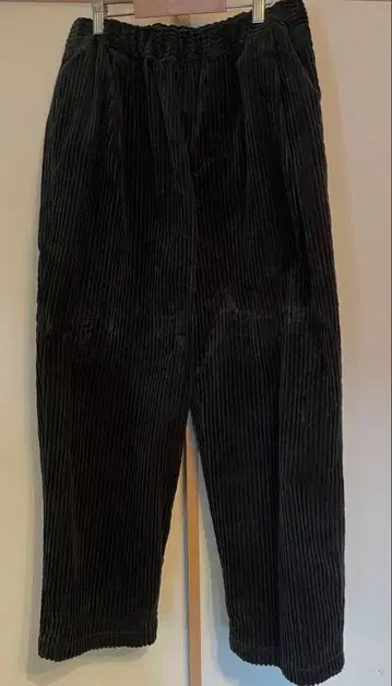 STILLBY HAND 와이드 팬츠 48 블루 차콜 굵은 폭 코듀로이