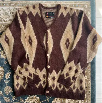 TOWNCRAFT 타운크래프트 샤기 니트 가디건 아가일