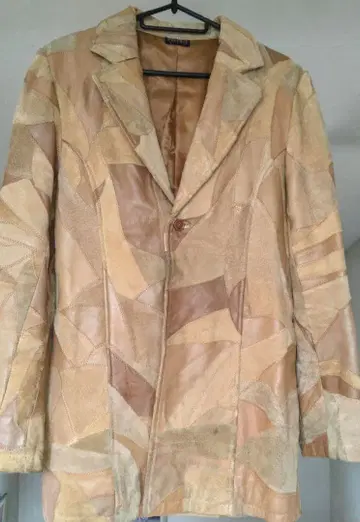 스웨이드 패치워크 자켓 천연 가죽