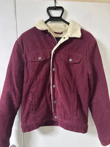 FOREVER 21 보아 자켓 M 버건디