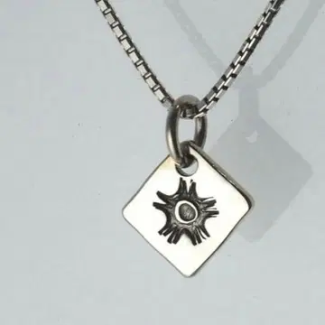 실버 925 펜던트 참 목걸이 태양 심플 새상품