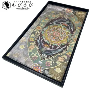 후쿠로 오비 아름다운 꽃무늬 패턴 봉황 화려한 금은채색 포멀 O-4169