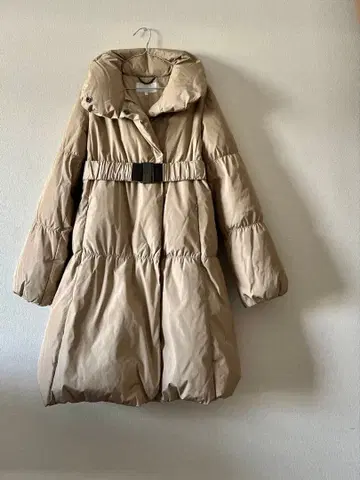 [새상품급] 자유구 LIMONTA 다운 코트 숄카라 A라인 벨트 포함