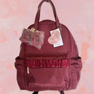 아오키 미사코 콜라보 시마무라 온라인 한정판 백팩 리본 포함 새상품