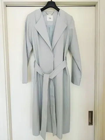 토널 TONAL 노카라 가운 코트 36 아이스 블루