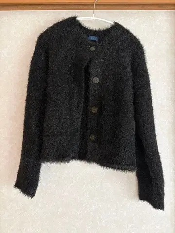 SHIPS 글리터 라메 크루넥 가디건