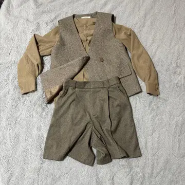 AIER fengjing 브라운 팬츠 셋업 3점