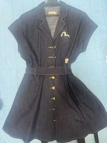 Evisu 데님 반팔 원피스 S 사이즈