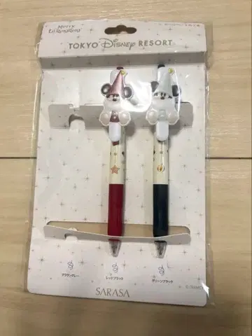 [새상품] 리루린린 볼펜 2개 2색 세트 디즈니 크리스마스 2025