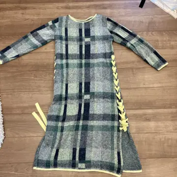 AMERI 체크 무늬 니트 원피스 S 사이즈