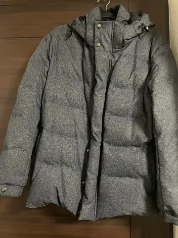 다케오 키쿠치 그레이 다운 자켓 후드 부착
