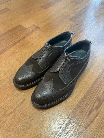 WH 더블에이치 다크 브라운 윙팁 가죽 신발