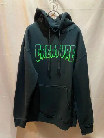 CREATURE 블랙 후드 부착 맨투맨 NHS 크리쳐