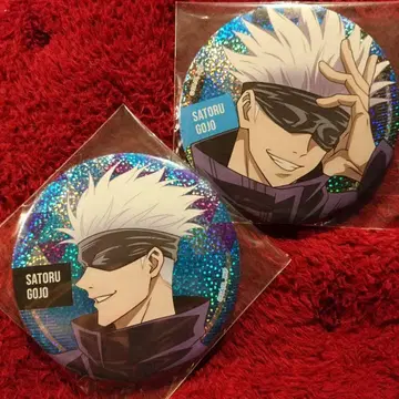 주술회전 큰 랜덤 키라키라 캔뱃지 고죠 사토루 2종