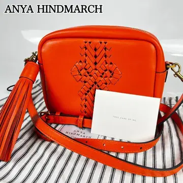 [컨디션 최상] ANYA HINDMARCH 니슨 오렌지 숄더백